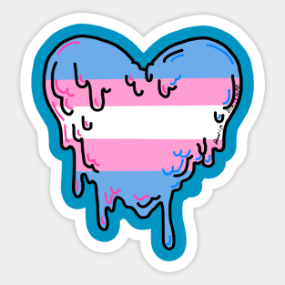 Trans Pride heart design Sticker